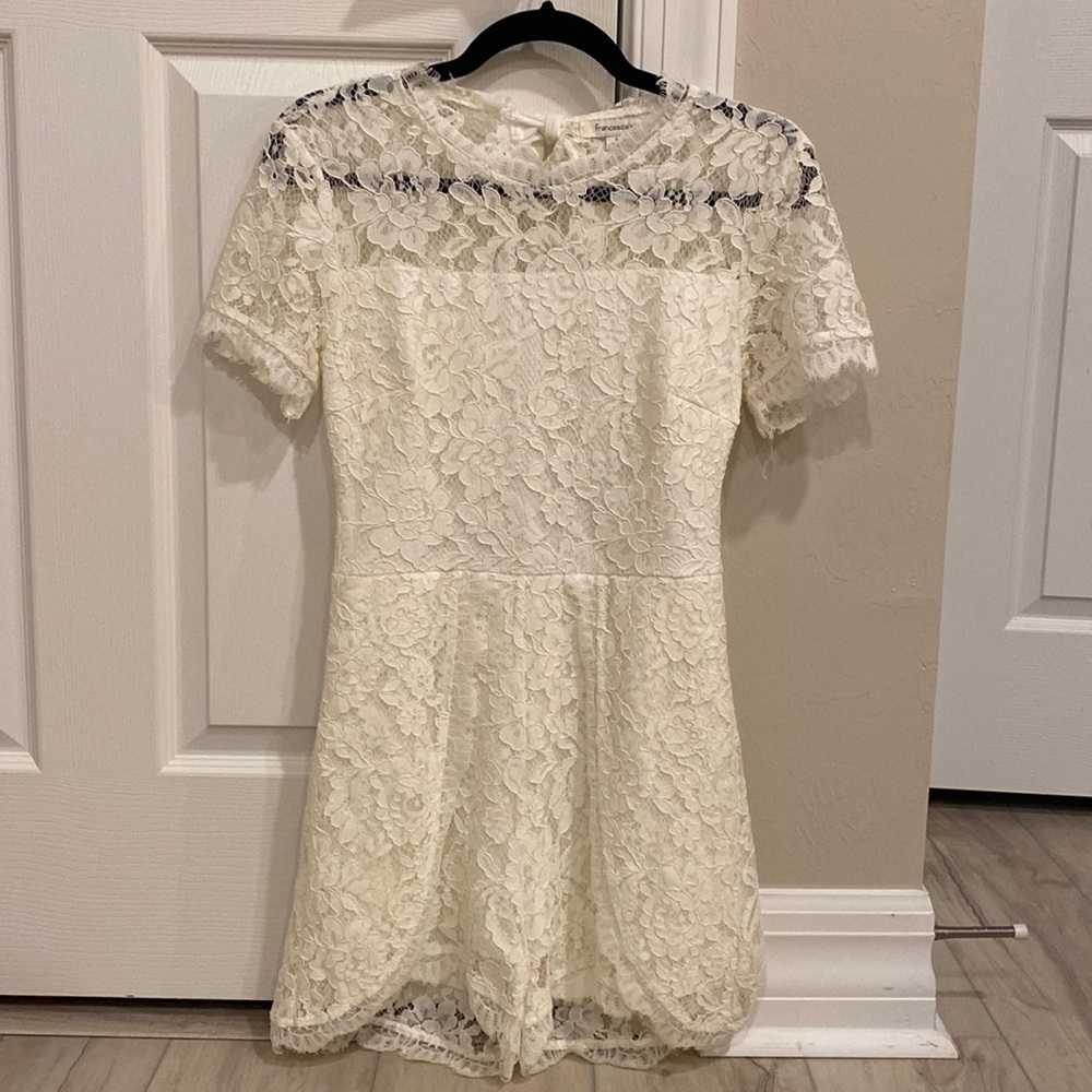 Off white lacy romper